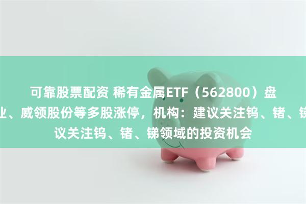 可靠股票配资 稀有金属ETF（562800）盘中溢价，东方锆业、威领股份等多股涨停，机构：建议关注钨、锗、锑领域的投资机会