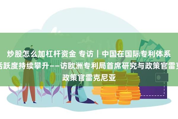 炒股怎么加杠杆资金 专访｜中国在国际专利体系中的活跃度持续攀升——访欧洲专利局首席研究与政策官雷克尼亚