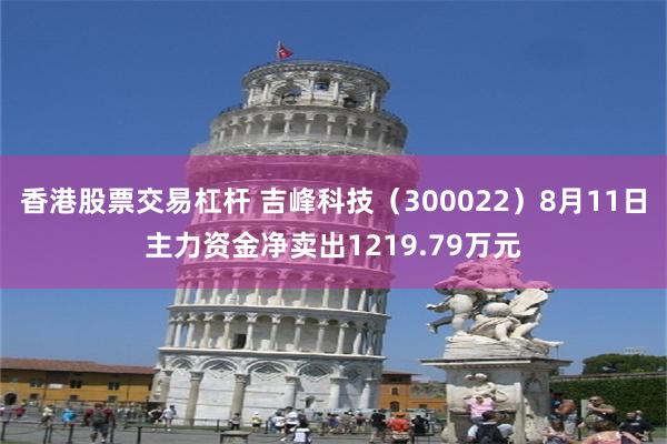 香港股票交易杠杆 吉峰科技（300022）8月11日主力资金净卖出1219.79万元