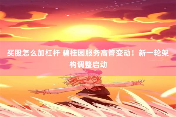 买股怎么加杠杆 碧桂园服务高管变动！新一轮架构调整启动