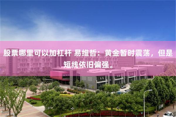 股票哪里可以加杠杆 易维哲：黄金暂时震荡，但是短线依旧偏强。