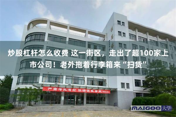 炒股杠杆怎么收费 这一街区,走出了超100家上市公司!老外拖着行李箱来“扫货”