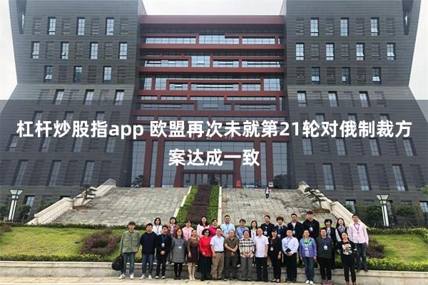 杠杆炒股指app 欧盟再次未就第21轮对俄制裁方案达成一致