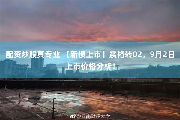 配资炒股真专业 【新债上市】震裕转02,9月2日上市价格分析!
