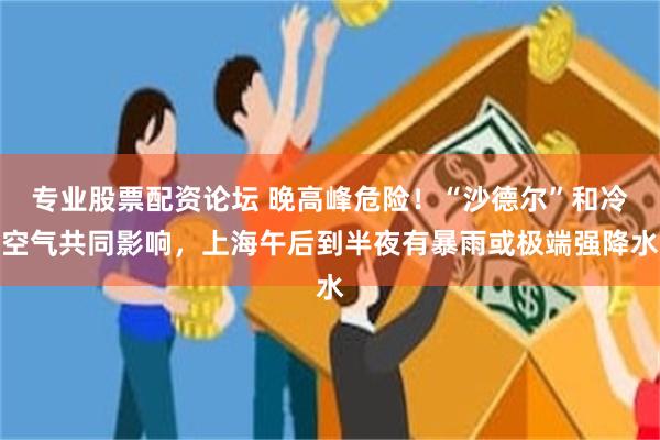 专业股票配资论坛 晚高峰危险！“沙德尔”和冷空气共同影响，上海午后到半夜有暴雨或极端强降水
