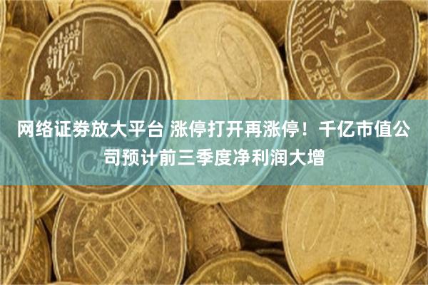 网络证劵放大平台 涨停打开再涨停！千亿市值公司预计前三季度净利润大增