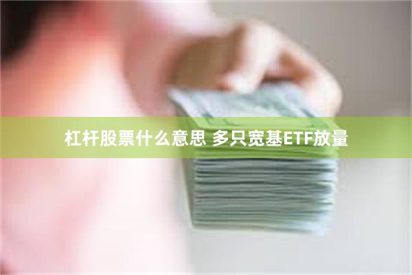杠杆股票什么意思 多只宽基ETF放量